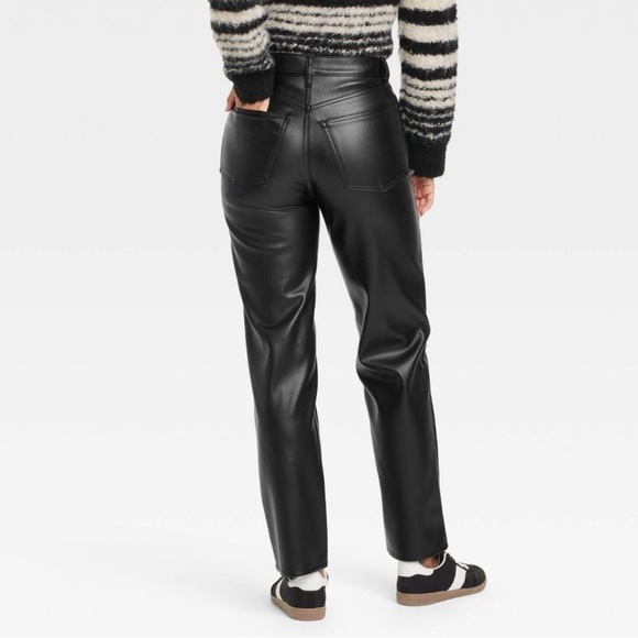 Universal Thread High-Rise Faux Leather Straight Jeans - Picture 2 of 2
